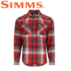 Рубашка Simms Santee Flannel Shirt Auburn Red/Slate Buffalo Check
